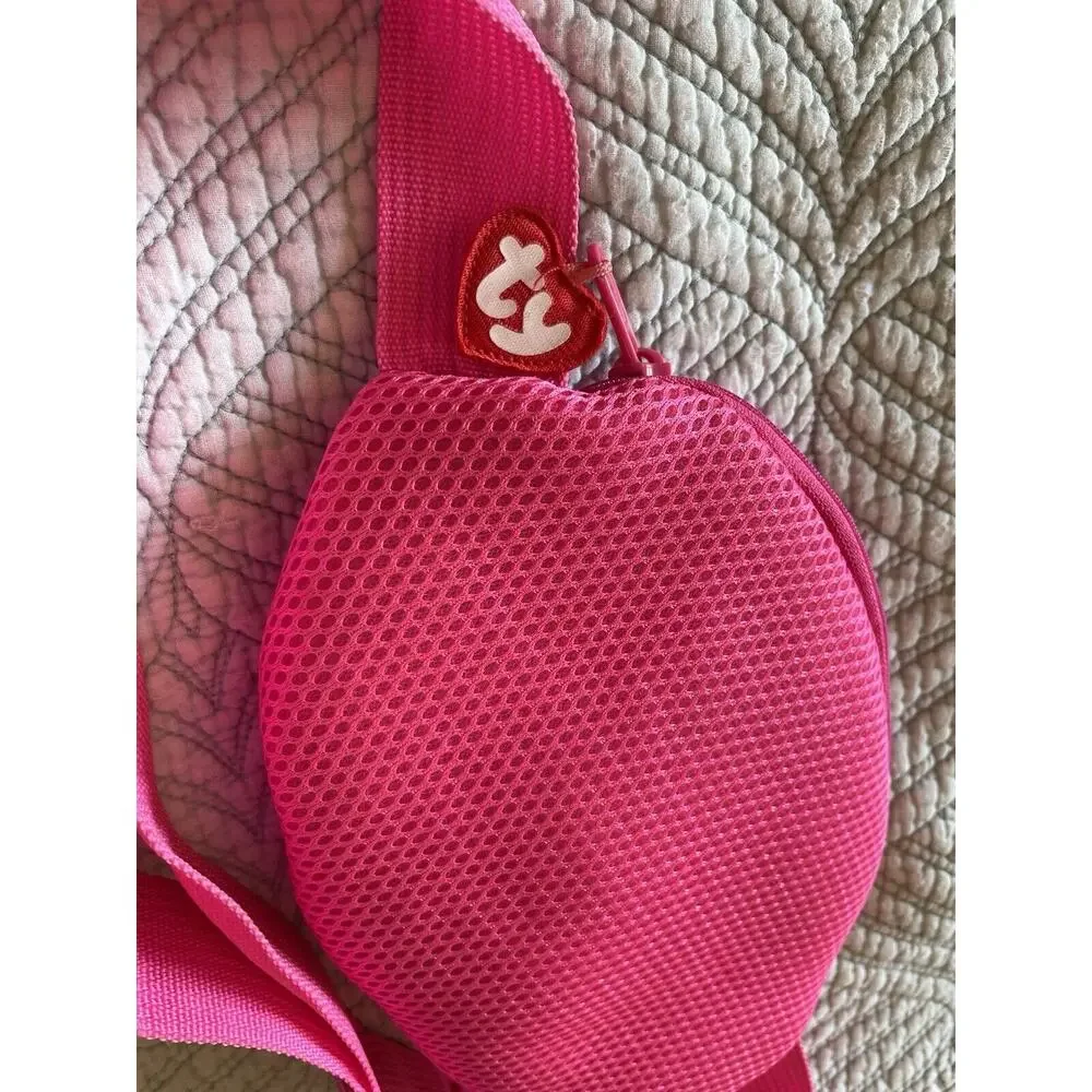TY Flamingo Plush Two Toned Sequin Hot Pink Children's Fanny Pack/Belt Bag Y2K
